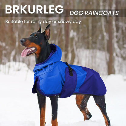 Dog Raincoat, Waterproof Rain Jacket with Hood, Green, S