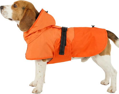 Dog Raincoat, Waterproof Rain Jacket with Hood, Green, S