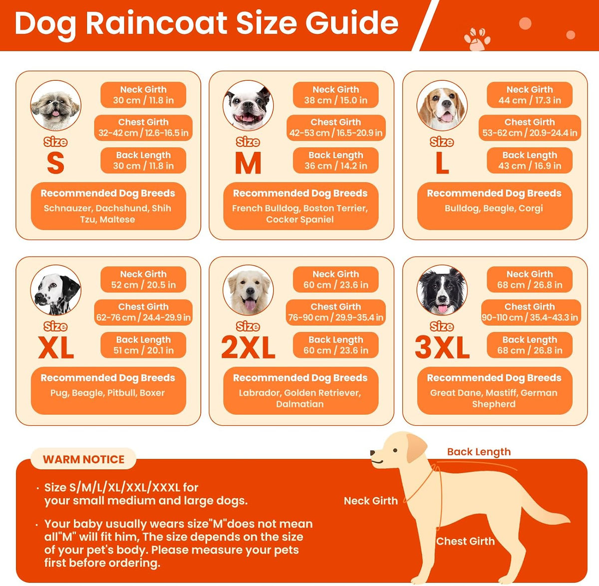 Dog Raincoat, Waterproof Rain Jacket with Hood, Green, S