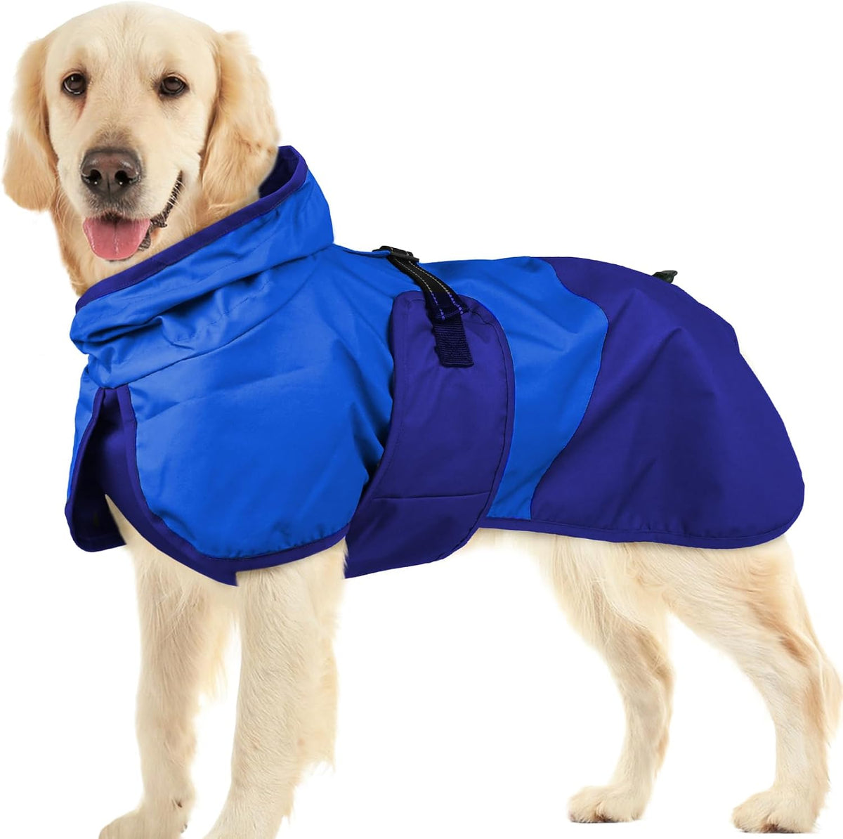 Dog Raincoat, Waterproof Rain Jacket with Hood, Green, S