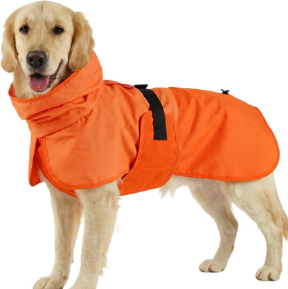 Dog Raincoat, Waterproof Rain Jacket with Hood, Green, S