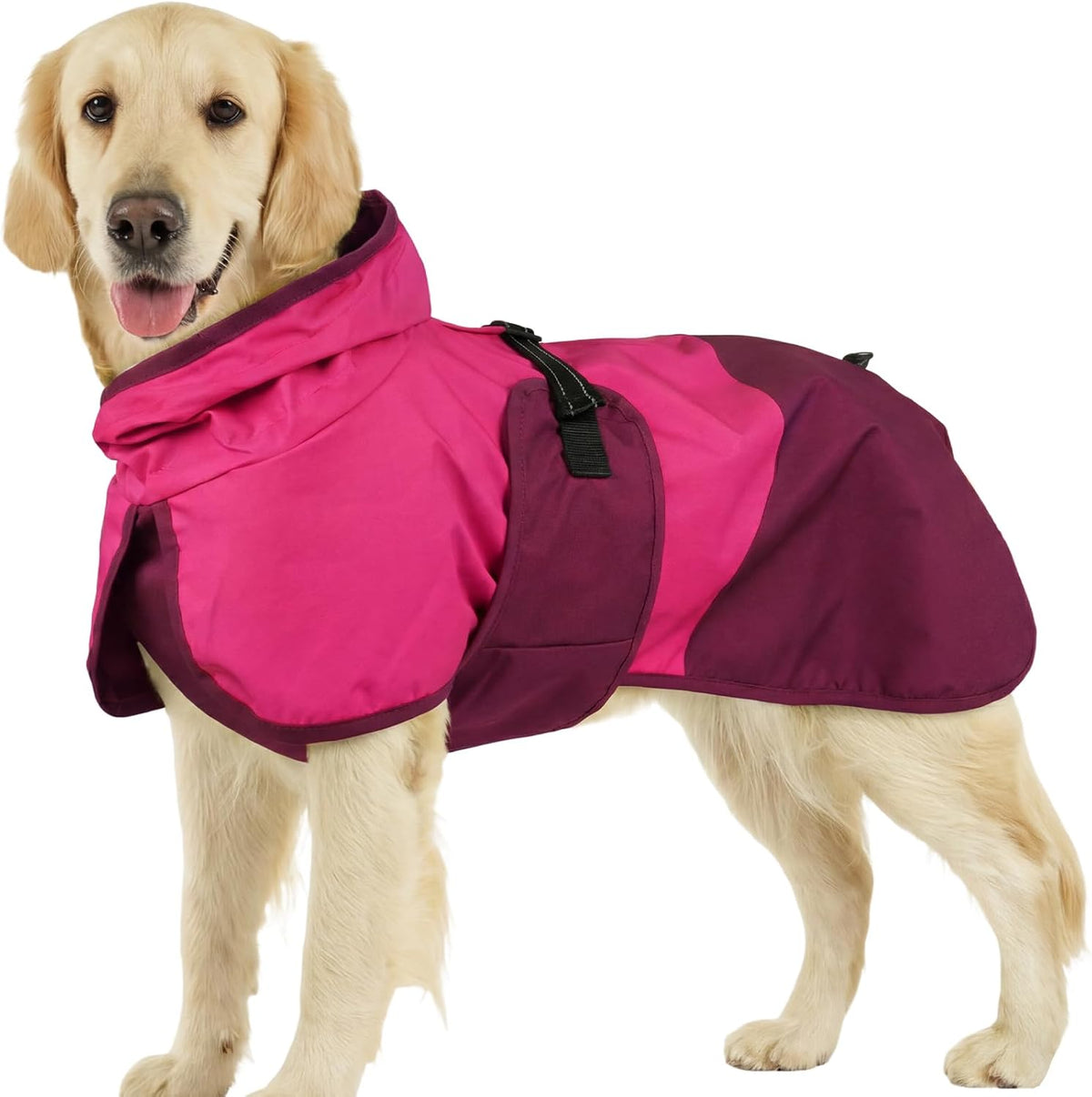 Dog Raincoat, Waterproof Rain Jacket with Hood, Green, S