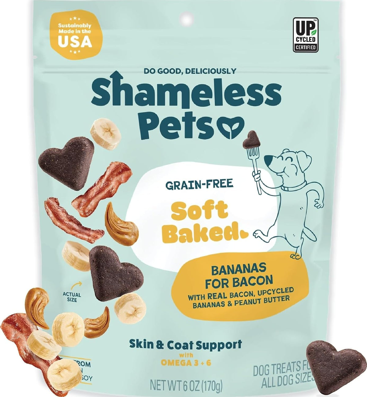 Bananas for Bacon Soft-Baked Dog Treats - 6 oz