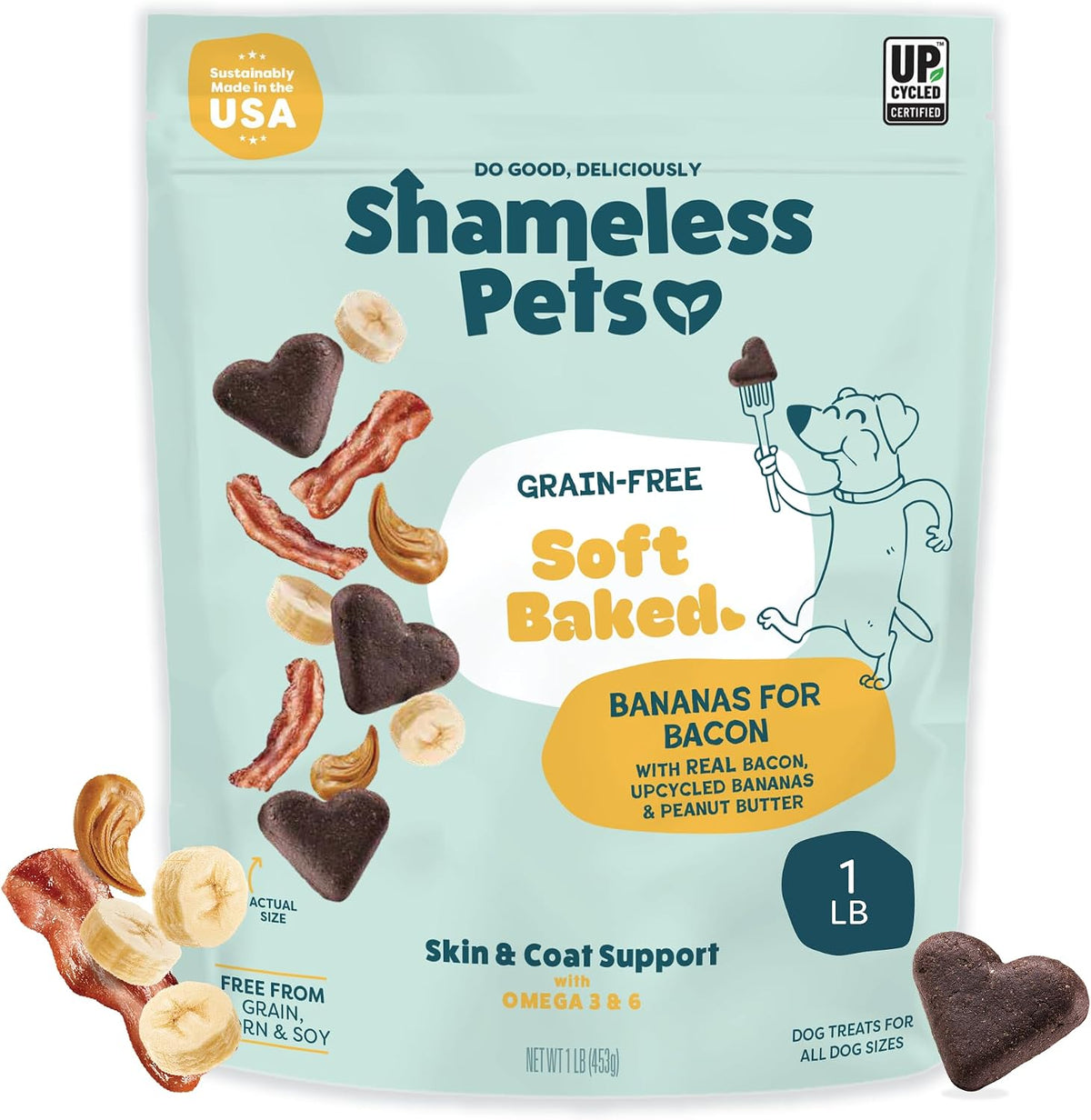 Bananas for Bacon Soft-Baked Dog Treats - 6 oz