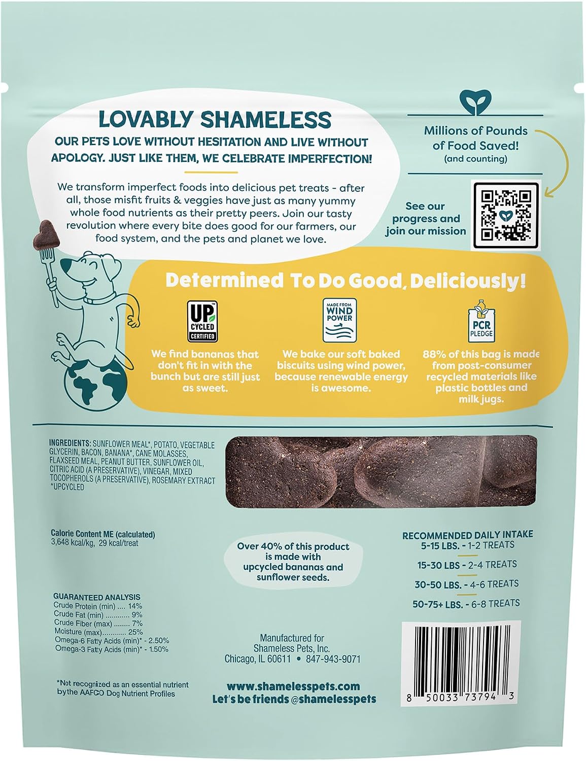 Bananas for Bacon Soft-Baked Dog Treats - 6 oz