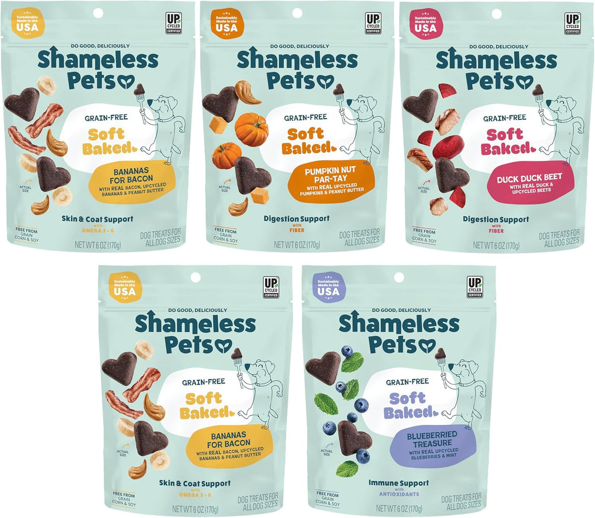 Bananas for Bacon Soft-Baked Dog Treats - 6 oz