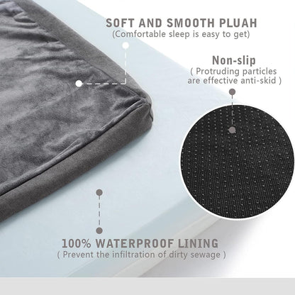 Orthopedic Memory Foam Dog Bed, Cooling Dog Beds Waterproof Pet Bed for Crate with Removable Washable Cover, L(35inch,65Lbs)