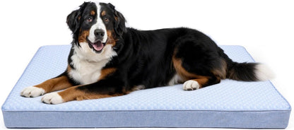 Orthopedic Memory Foam Dog Bed, Cooling Dog Beds Waterproof Pet Bed for Crate with Removable Washable Cover, L(35inch,65Lbs)