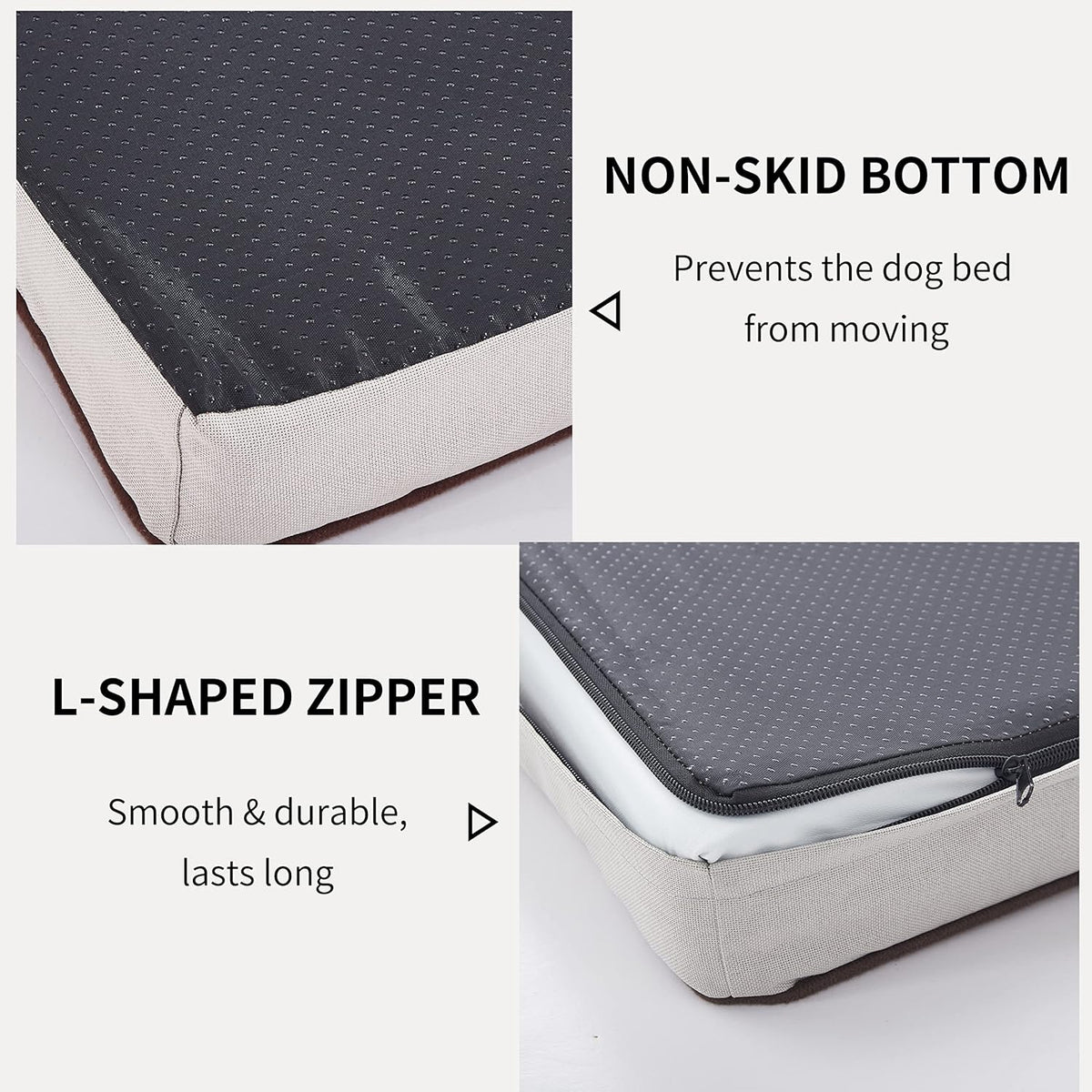 Orthopedic Memory Foam Dog Bed, Cooling Dog Beds Waterproof Pet Bed for Crate with Removable Washable Cover, L(35inch,65Lbs)