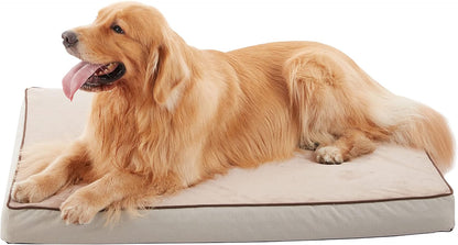 Orthopedic Memory Foam Dog Bed, Cooling Dog Beds Waterproof Pet Bed for Crate with Removable Washable Cover, L(35inch,65Lbs)