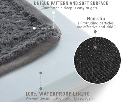 Orthopedic Memory Foam Dog Bed, Cooling Dog Beds Waterproof Pet Bed for Crate with Removable Washable Cover, L(35inch,65Lbs)