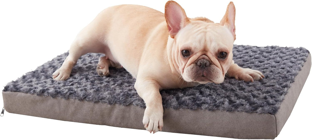 Orthopedic Memory Foam Dog Bed, Cooling Dog Beds Waterproof Pet Bed for Crate with Removable Washable Cover, L(35inch,65Lbs)