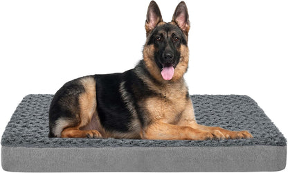 Orthopedic Memory Foam Dog Bed, Cooling Dog Beds Waterproof Pet Bed for Crate with Removable Washable Cover, L(35inch,65Lbs)