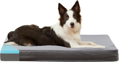 Orthopedic Memory Foam Dog Bed, Cooling Dog Beds Waterproof Pet Bed for Crate with Removable Washable Cover, L(35inch,65Lbs)