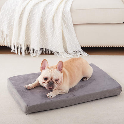 Orthopedic Memory Foam Dog Bed, Cooling Dog Beds Waterproof Pet Bed for Crate with Removable Washable Cover, L(35inch,65Lbs)