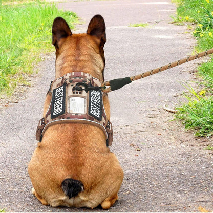 Beebiepet Heavy Duty Tactical Dog Harness for Small Dogs, No Pull Adjustable Pet Harness Reflective Service Training Easy Control Pet Vest Military K9 Working Dog Harnesses- Large, Brown