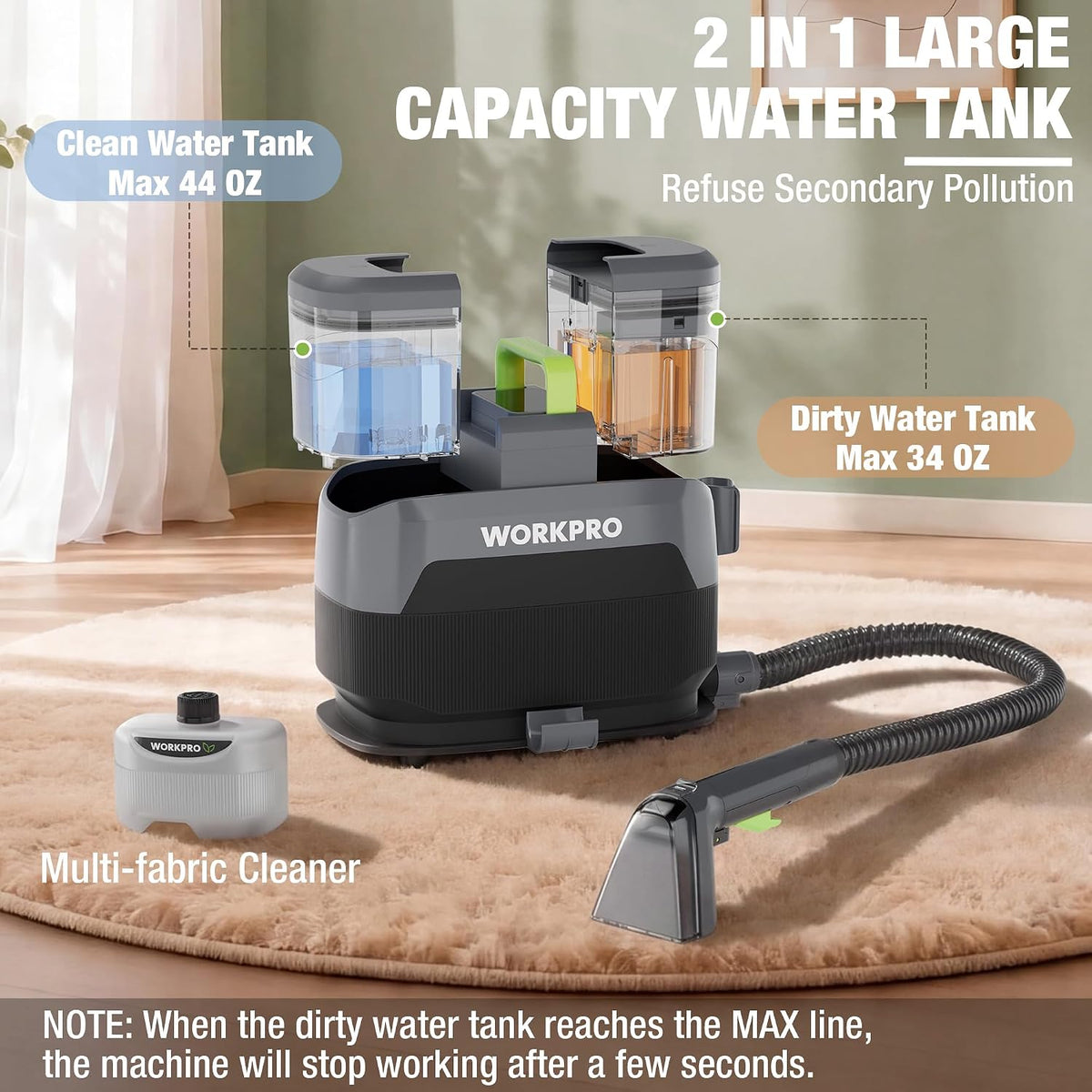 16KPa Steam Carpet & Upholstery Cleaner, Steam & Heating System