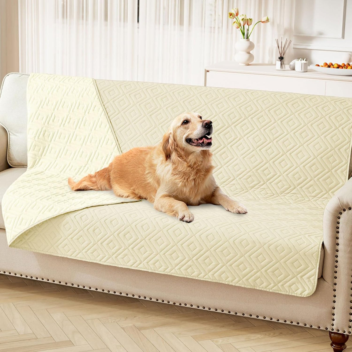 Waterproof Reversible Dog Blanket, Pet Blanket for Sofa Couch | Waterproof Protection, Soft Fabric, Reversible Design, Washable, Sofa Protection from Pet Hair & Messes (30x70 Inch)