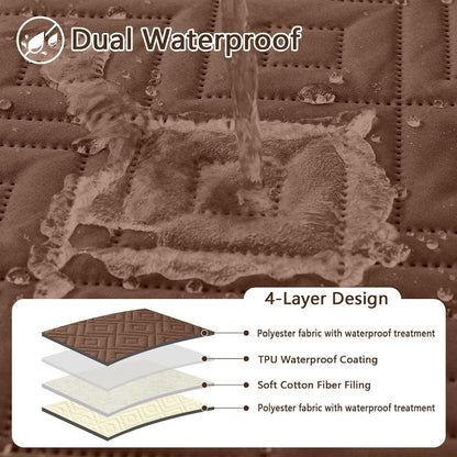 Waterproof Reversible Dog Blanket, Pet Blanket for Sofa Couch | Waterproof Protection, Soft Fabric, Reversible Design, Washable, Sofa Protection from Pet Hair & Messes (30x70 Inch)