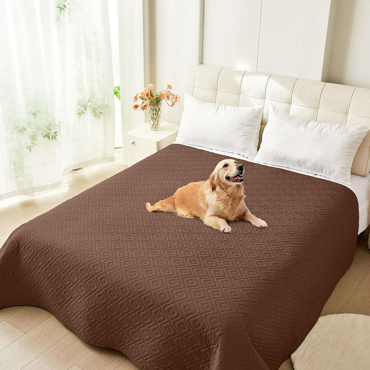 Waterproof Reversible Dog Blanket, Pet Blanket for Sofa Couch | Waterproof Protection, Soft Fabric, Reversible Design, Washable, Sofa Protection from Pet Hair & Messes (30x70 Inch)