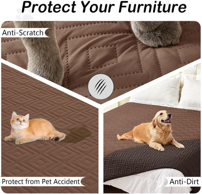 Waterproof Reversible Dog Blanket, Pet Blanket for Sofa Couch | Waterproof Protection, Soft Fabric, Reversible Design, Washable, Sofa Protection from Pet Hair & Messes (30x70 Inch)