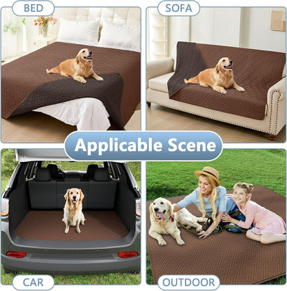 Waterproof Reversible Dog Blanket, Pet Blanket for Sofa Couch | Waterproof Protection, Soft Fabric, Reversible Design, Washable, Sofa Protection from Pet Hair & Messes (30x70 Inch)