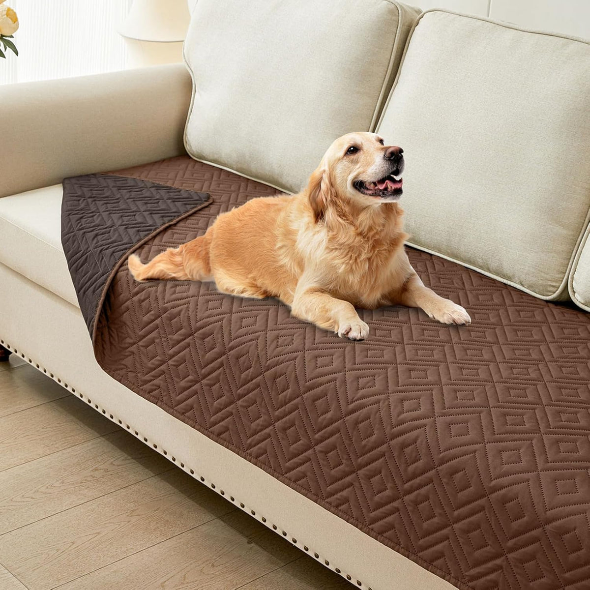 Waterproof Reversible Dog Blanket, Pet Blanket for Sofa Couch | Waterproof Protection, Soft Fabric, Reversible Design, Washable, Sofa Protection from Pet Hair & Messes (30x70 Inch)