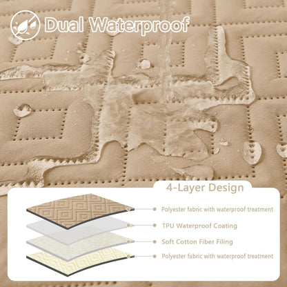 Waterproof Reversible Dog Blanket, Pet Blanket for Sofa Couch | Waterproof Protection, Soft Fabric, Reversible Design, Washable, Sofa Protection from Pet Hair & Messes (30x70 Inch)