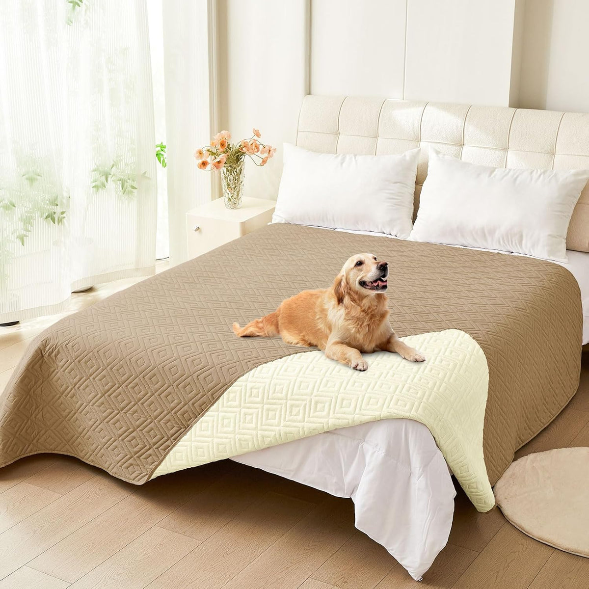 Waterproof Reversible Dog Blanket, Pet Blanket for Sofa Couch | Waterproof Protection, Soft Fabric, Reversible Design, Washable, Sofa Protection from Pet Hair & Messes (30x70 Inch)