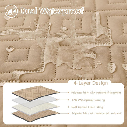 Waterproof Reversible Dog Blanket, Pet Blanket for Sofa Couch | Waterproof Protection, Soft Fabric, Reversible Design, Washable, Sofa Protection from Pet Hair & Messes (30x70 Inch)