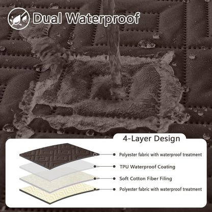 Waterproof Reversible Dog Blanket, Pet Blanket for Sofa Couch | Waterproof Protection, Soft Fabric, Reversible Design, Washable, Sofa Protection from Pet Hair & Messes (30x70 Inch)