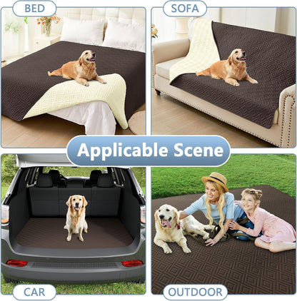 Waterproof Reversible Dog Blanket, Pet Blanket for Sofa Couch | Waterproof Protection, Soft Fabric, Reversible Design, Washable, Sofa Protection from Pet Hair & Messes (30x70 Inch)