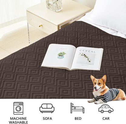 Waterproof Reversible Dog Blanket, Pet Blanket for Sofa Couch | Waterproof Protection, Soft Fabric, Reversible Design, Washable, Sofa Protection from Pet Hair & Messes (30x70 Inch)