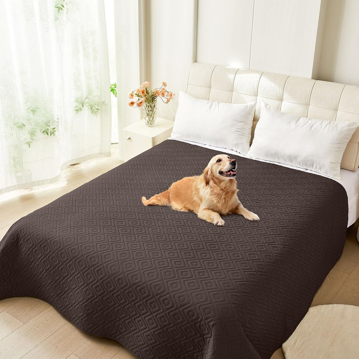 Waterproof Reversible Dog Blanket, Pet Blanket for Sofa Couch | Waterproof Protection, Soft Fabric, Reversible Design, Washable, Sofa Protection from Pet Hair & Messes (30x70 Inch)