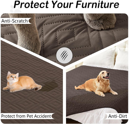 Waterproof Reversible Dog Blanket, Pet Blanket for Sofa Couch | Waterproof Protection, Soft Fabric, Reversible Design, Washable, Sofa Protection from Pet Hair & Messes (30x70 Inch)