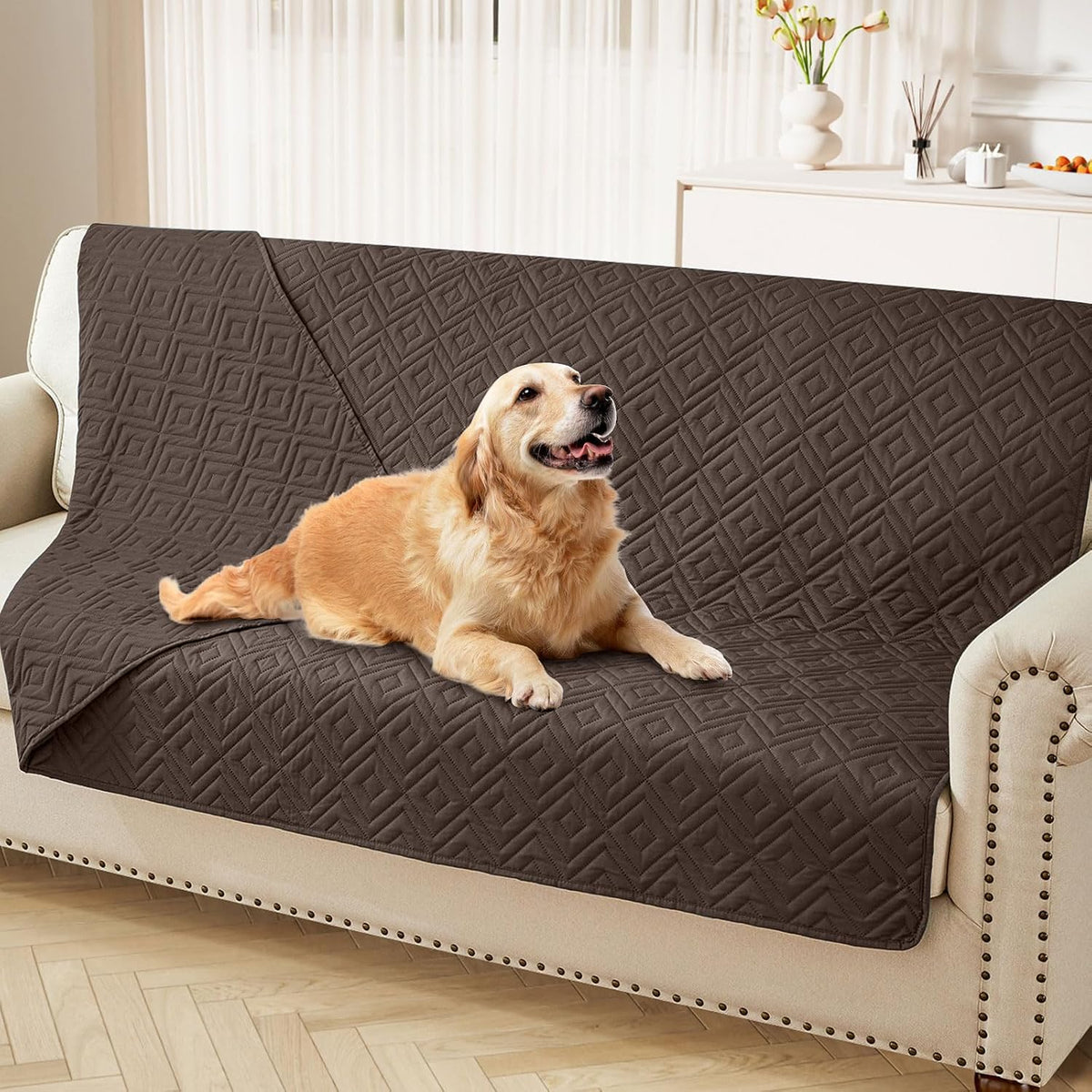 Waterproof Reversible Dog Blanket, Pet Blanket for Sofa Couch | Waterproof Protection, Soft Fabric, Reversible Design, Washable, Sofa Protection from Pet Hair & Messes (30x70 Inch)