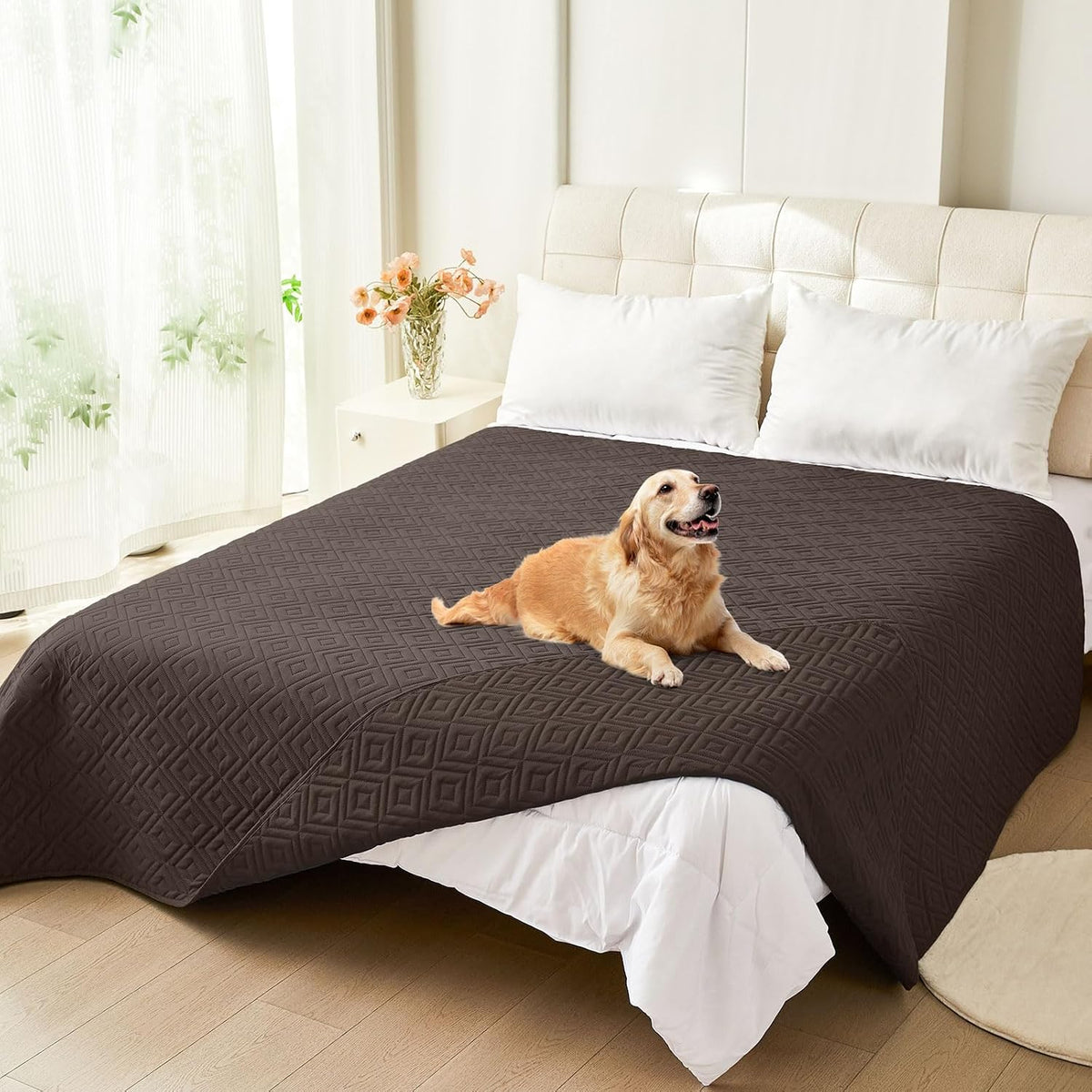 Waterproof Reversible Dog Blanket, Pet Blanket for Sofa Couch | Waterproof Protection, Soft Fabric, Reversible Design, Washable, Sofa Protection from Pet Hair & Messes (30x70 Inch)