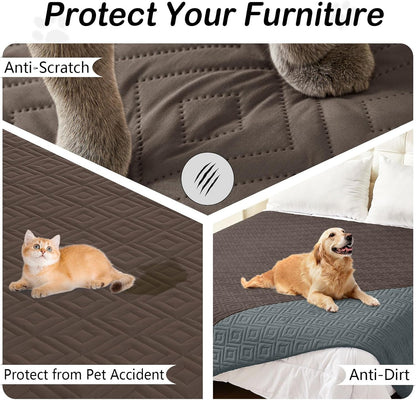 Waterproof Reversible Dog Blanket, Pet Blanket for Sofa Couch | Waterproof Protection, Soft Fabric, Reversible Design, Washable, Sofa Protection from Pet Hair & Messes (30x70 Inch)