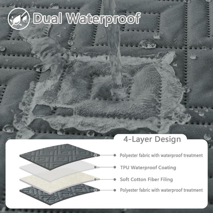 Waterproof Reversible Dog Blanket, Pet Blanket for Sofa Couch | Waterproof Protection, Soft Fabric, Reversible Design, Washable, Sofa Protection from Pet Hair & Messes (30x70 Inch)