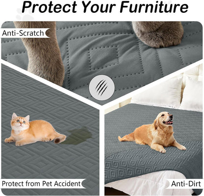 Waterproof Reversible Dog Blanket, Pet Blanket for Sofa Couch | Waterproof Protection, Soft Fabric, Reversible Design, Washable, Sofa Protection from Pet Hair & Messes (30x70 Inch)