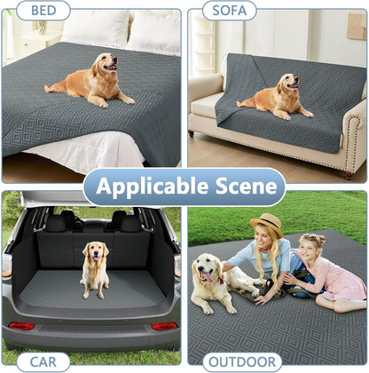 Waterproof Reversible Dog Blanket, Pet Blanket for Sofa Couch | Waterproof Protection, Soft Fabric, Reversible Design, Washable, Sofa Protection from Pet Hair & Messes (30x70 Inch)