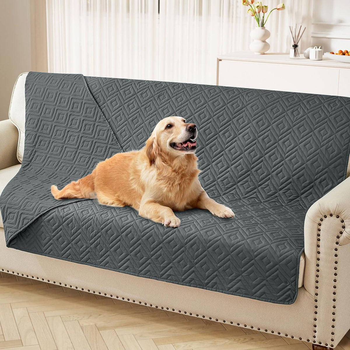 Waterproof Reversible Dog Blanket, Pet Blanket for Sofa Couch | Waterproof Protection, Soft Fabric, Reversible Design, Washable, Sofa Protection from Pet Hair & Messes (30x70 Inch)