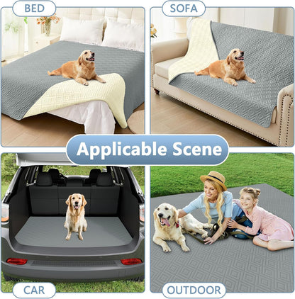 Waterproof Reversible Dog Blanket, Pet Blanket for Sofa Couch | Waterproof Protection, Soft Fabric, Reversible Design, Washable, Sofa Protection from Pet Hair & Messes (30x70 Inch)
