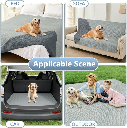Waterproof Reversible Dog Blanket, Pet Blanket for Sofa Couch | Waterproof Protection, Soft Fabric, Reversible Design, Washable, Sofa Protection from Pet Hair & Messes (30x70 Inch)