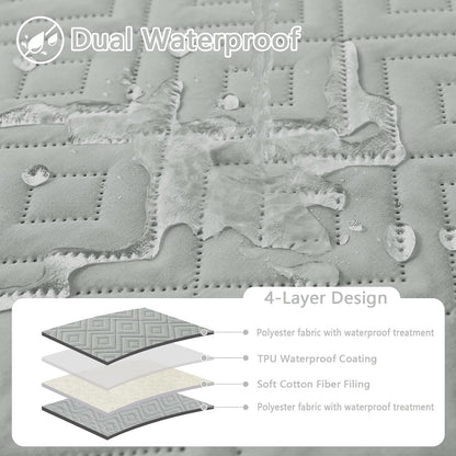 Waterproof Reversible Dog Blanket, Pet Blanket for Sofa Couch | Waterproof Protection, Soft Fabric, Reversible Design, Washable, Sofa Protection from Pet Hair & Messes (30x70 Inch)