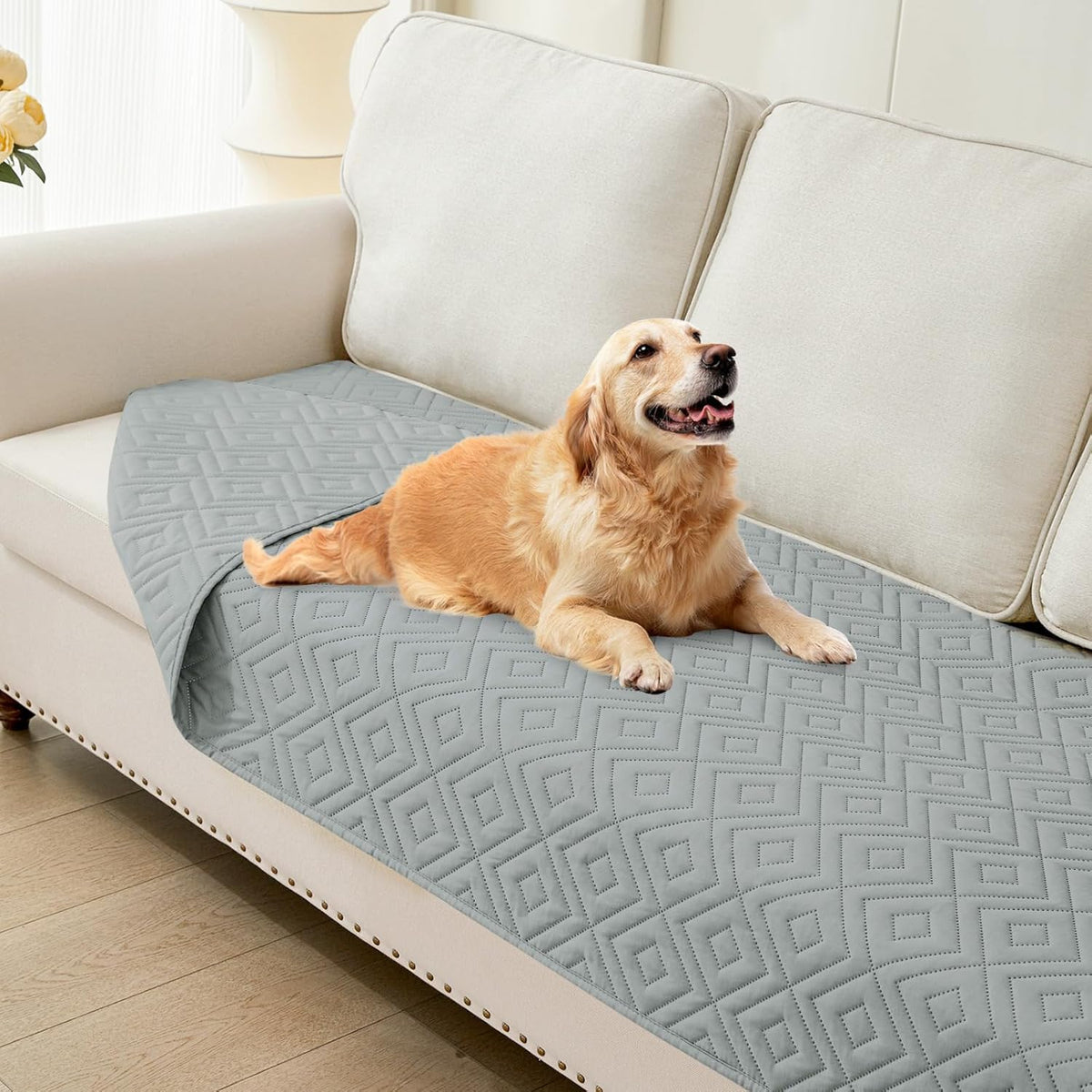 Waterproof Reversible Dog Blanket, Pet Blanket for Sofa Couch | Waterproof Protection, Soft Fabric, Reversible Design, Washable, Sofa Protection from Pet Hair & Messes (30x70 Inch)