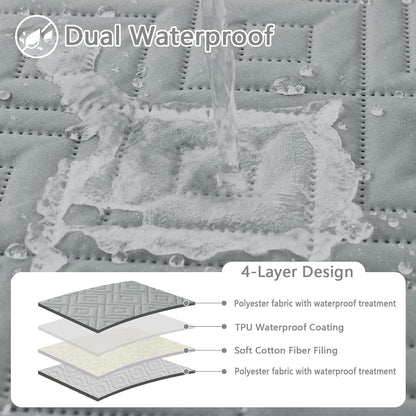 Waterproof Reversible Dog Blanket, Pet Blanket for Sofa Couch | Waterproof Protection, Soft Fabric, Reversible Design, Washable, Sofa Protection from Pet Hair & Messes (30x70 Inch)