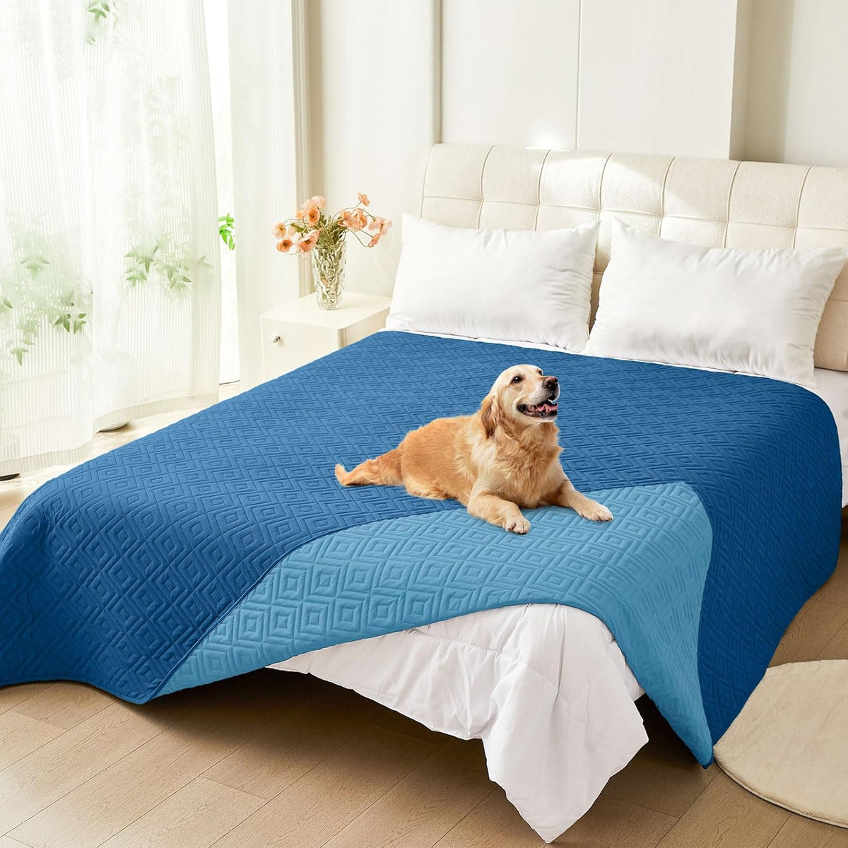 Waterproof Reversible Dog Blanket, Pet Blanket for Sofa Couch | Waterproof Protection, Soft Fabric, Reversible Design, Washable, Sofa Protection from Pet Hair & Messes (30x70 Inch)