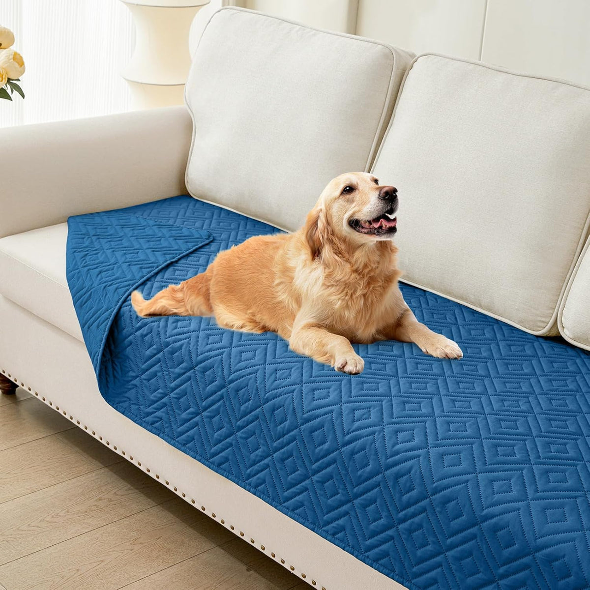 Waterproof Reversible Dog Blanket, Pet Blanket for Sofa Couch | Waterproof Protection, Soft Fabric, Reversible Design, Washable, Sofa Protection from Pet Hair & Messes (30x70 Inch)