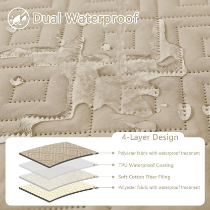Waterproof Reversible Dog Blanket, Pet Blanket for Sofa Couch | Waterproof Protection, Soft Fabric, Reversible Design, Washable, Sofa Protection from Pet Hair & Messes (30x70 Inch)